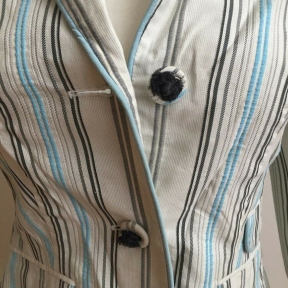 GIVENCHY Striped Nautical Sz 38 US XSmall Blazer - Picture 7 of 8